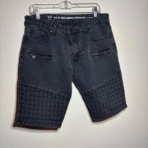 Men's Black Denim Shorts
